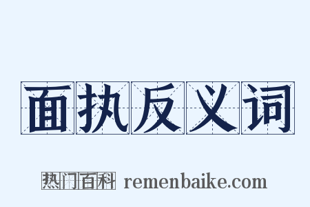 面执反义词是什么意思的图片